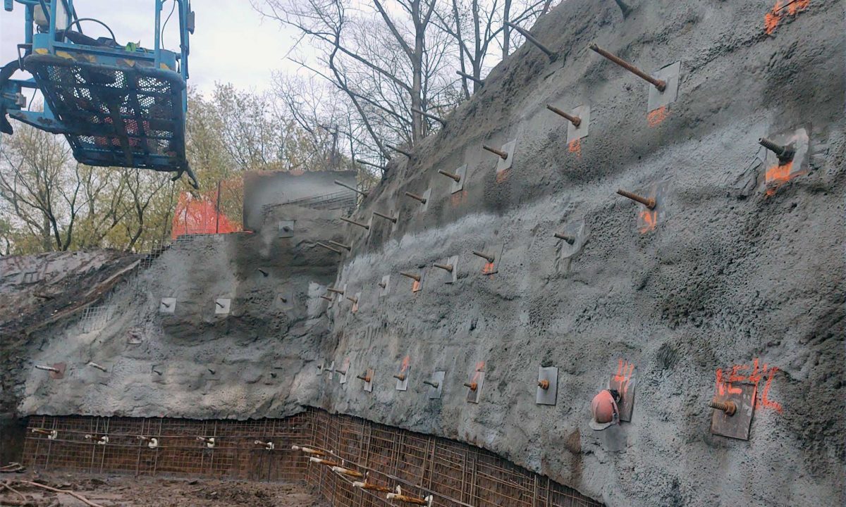 Empire Trail Tunnel Soil Nails and Shotcrete