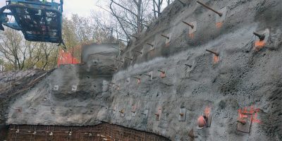 Empire Trail Tunnel Soil Nails and Shotcrete