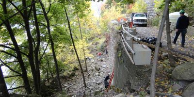 Whirlpool Bridge Retaining Wall