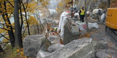 Whirlpool Bridge Retaining Wall