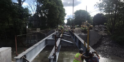 BVR Construction worked with Chautauqua County of Public Works to replace Bridge steel erection